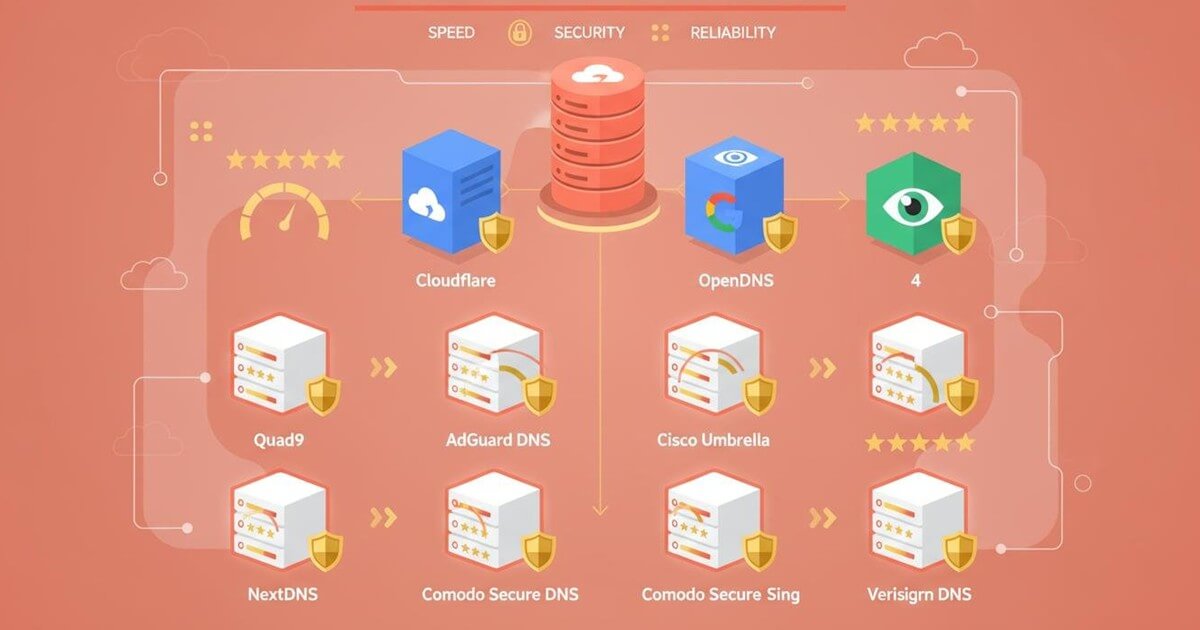 مقایسه بهترین سرویس های DNS جهانی