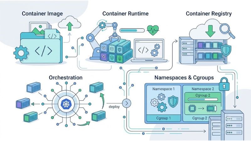 کانتینر سازی (Containerization) چیست؟ + مزایا، کاربردها و تفاوتها