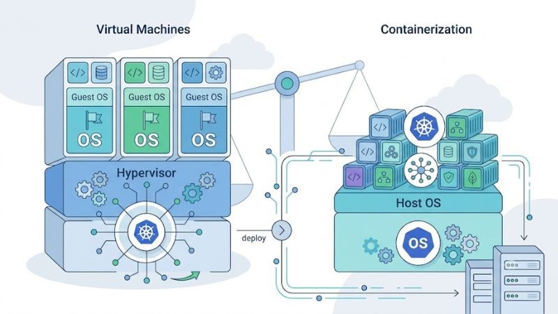 کانتینر سازی (Containerization) چیست؟ + مزایا، کاربردها و تفاوتها