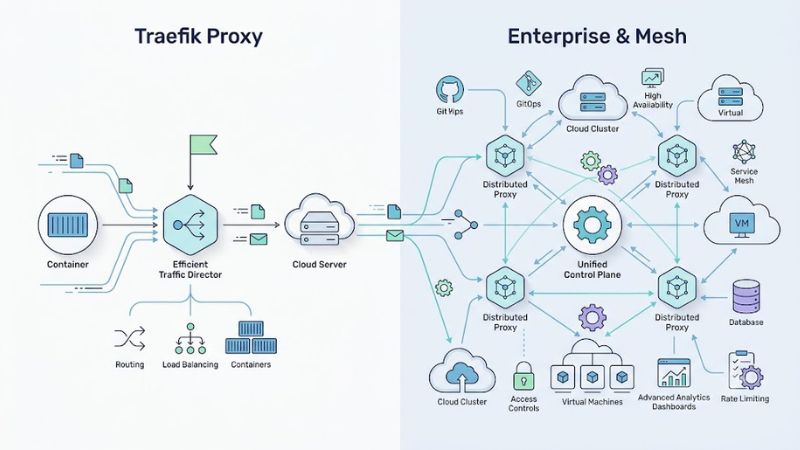 Traefik چیست؟ راهنمای جامع کاربرد ریورس پروکسی در DevOps